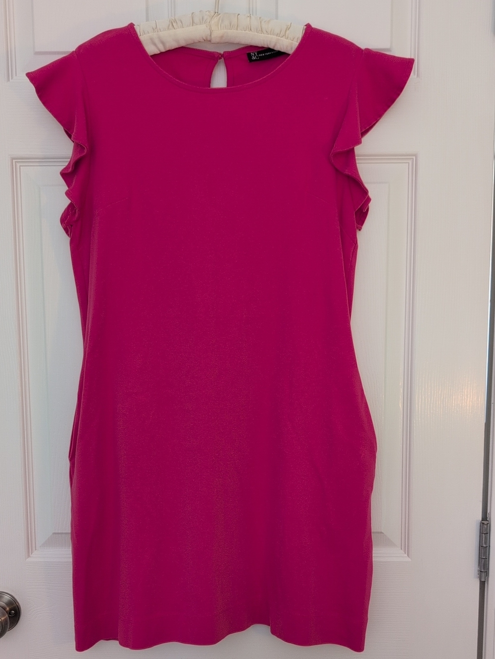 New York & Company Hot Pink Shift Dress